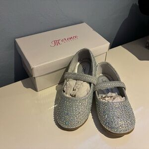 Kids Glitter Dress Shoes - Silver